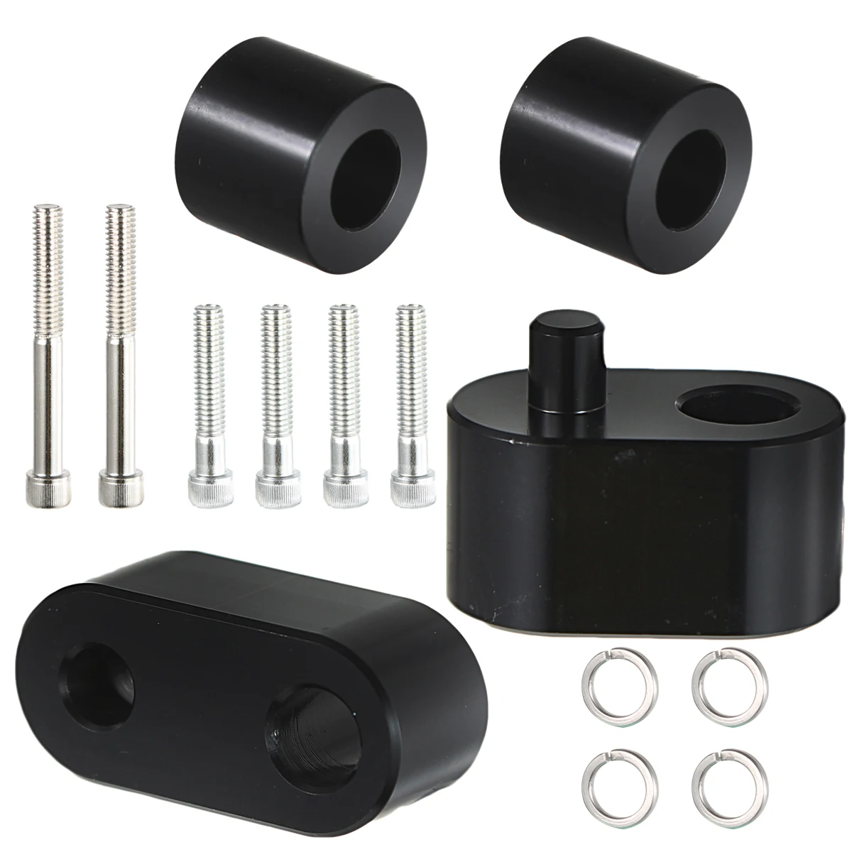 3/4'' Gloss Black Driver Floorboard Spacer Extension Kit Fit For Harley Touring Electra Street Glide Road King 2009-2021 Model 