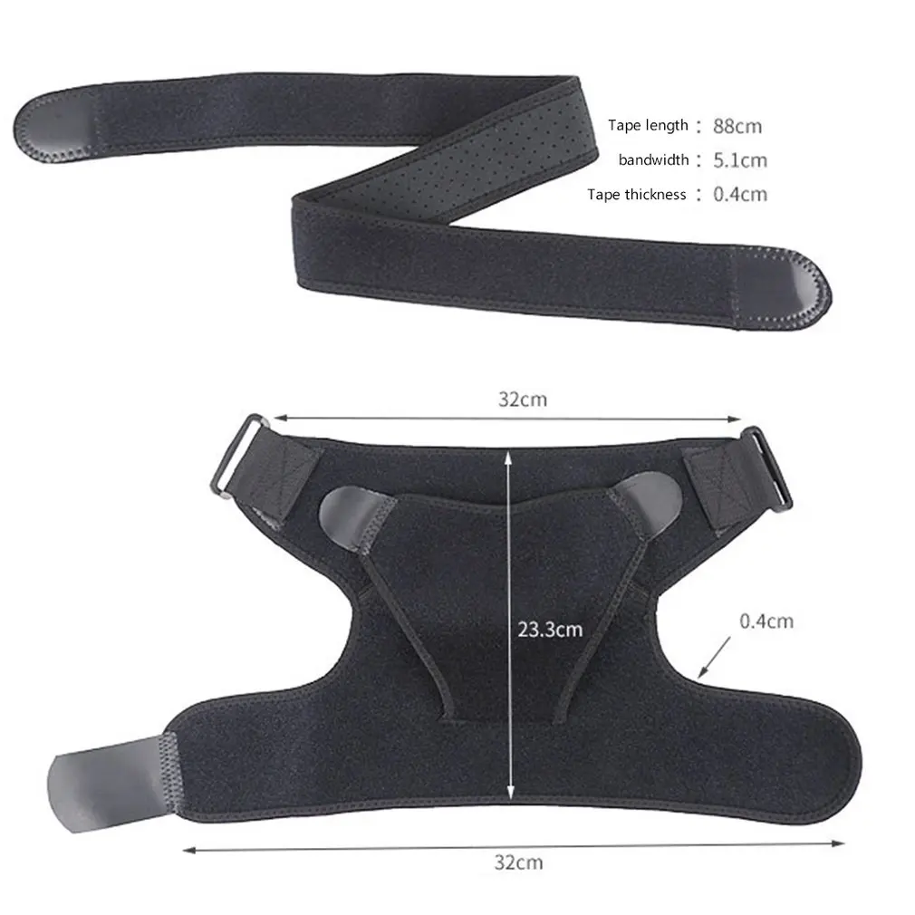 Sports Shoulder Warmer Adjustable Sports Shoulder Sport Double Shoulder Brace Support Strap Wrap Belt Band Pad