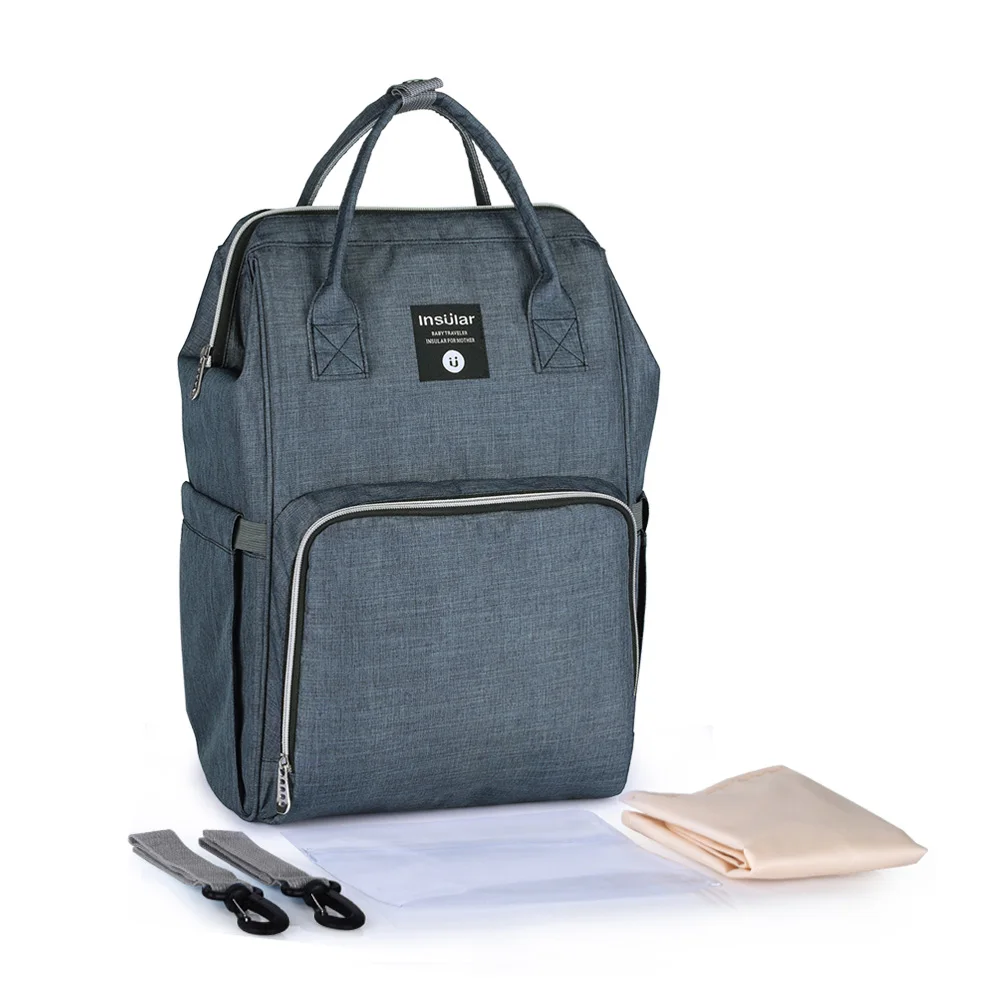 Insular, брендовый рюкзак для подгузников, сумка для мам, большая вместительность, сумка для коляски, для мам и детей, многофункциональная, водонепроницаемая, уличная, для путешествий, сумки для подгузников - Цвет: Turquoise