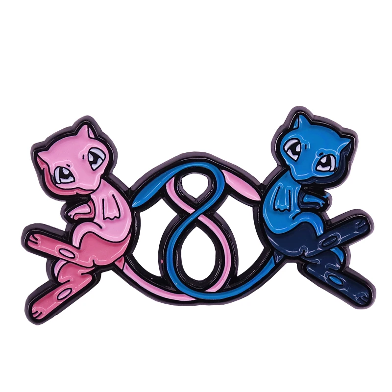 

Elusive mew and shiny mew together as one pin pokemon video game fan decor
