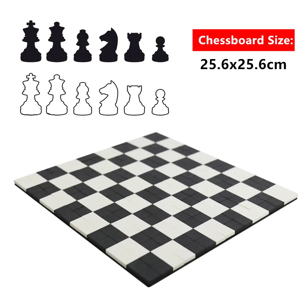 

257pcs Compatible Legoes Blocks Flat Tiles 2x2 MOC International Checkerboard Accessories Baseplate 32x32 Dots Kids Bricks Toys