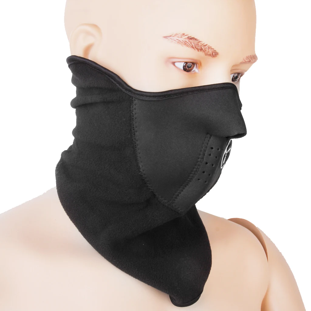 Fashionable Winter Neck Warm Face Ears Nose Protection Mask Veil for Fishing Biking Skiing Hiking Face Mask Black