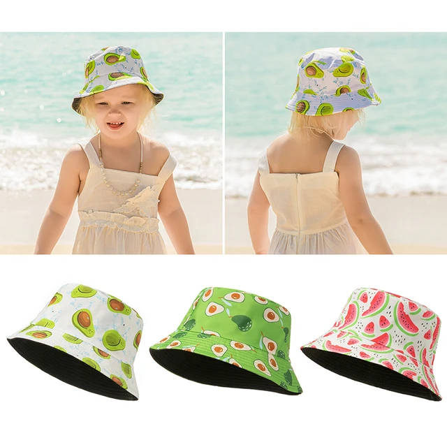Fashion Baby Bucket Hat Fruit Print Sun Hat Outdoor Sports Travel