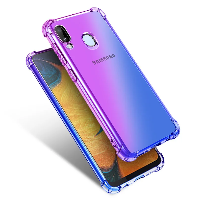 

Gradient Phone Case for Samsung Galaxy A50 A70 S8 S9 Plus Note 9 8 A30 40 A20 A20e A10 A9 A7 2018 M20 30 40 Phone Cover Case