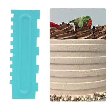 

1pc Cake Decorating Comb Cake Scraper Smoother Cream Decorating Pastry Icing Comb Fondant Spatulas Baking Pastry Tools