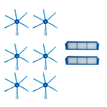 

Top Sale 6X Side Brushes + 2X Hepa Filters for FC8007 FC8792 FC8794 FC8796 Vacuum Cleaner Robotic Replacement Spare Part