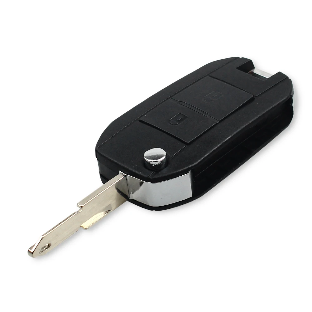 KEYYOU Автомобильный откидной складной чехол для ключей для peugeot 206 207 модифицированный пульт дистанционного управления брелок чехол 2 кнопки