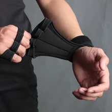 Перчатки для фитнеса, на пол пальца, хлопковая Подушка, противоскользящие, дышащие, гантели, Deadlift Bracer, спортивные, морские, для фитнеса, тяжелая атлетика hu shou