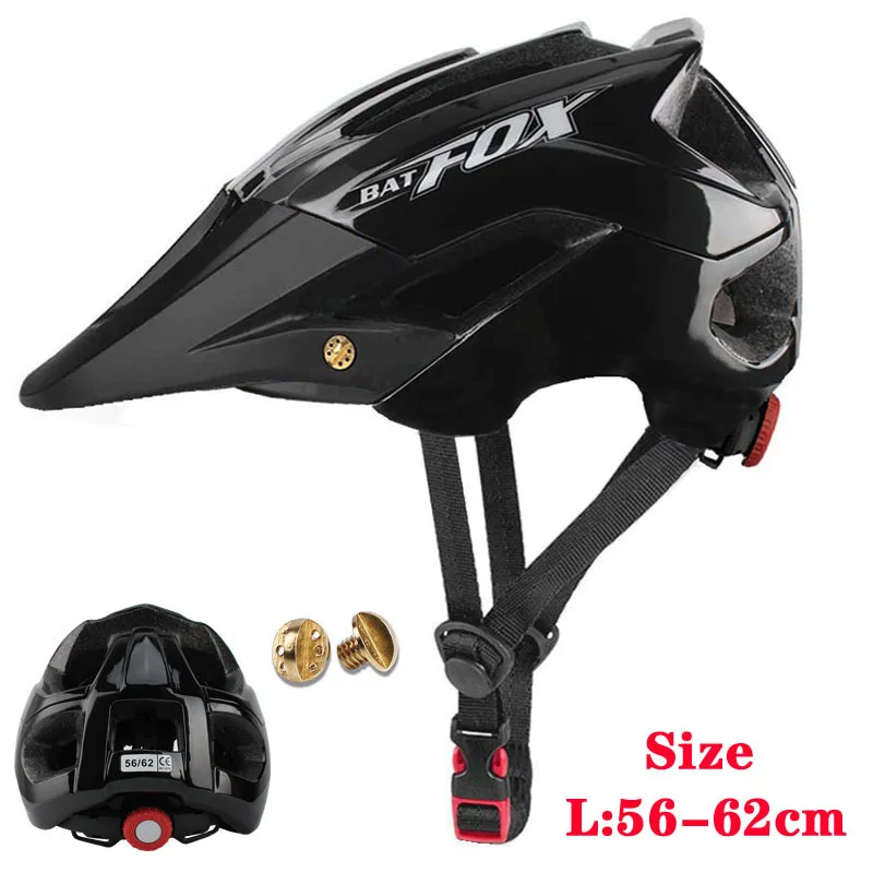 5002-black Batfox MTB дорожный велосипедный шлем для мужчин и женщин велосипедный шлем для взрослых спортивный шлем с большим козырьком камуфляж для активного отдыха - Цвет: 5002-black