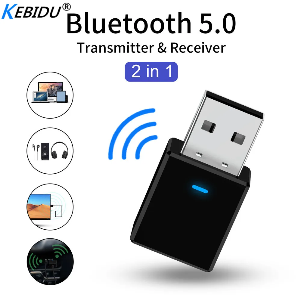 2 в 1 Bluetooth 5 0 аудио приемник передатчик мини стерео AUX RCA USB 3 мм разъем для ТВ ПК