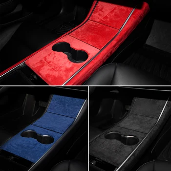 

Car Centre Console Panel Stickers Cover For Tesla Model 3 Fleece Decor Sticker Accessories For Model 3
