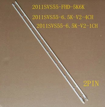

2PIN 100LED 68CM LED strip 2011SVS55-6.5K-V2-1CH Right Left for UA55D6600WJ LTJ550HW01 LTJ550HW03-H BN64-01664A