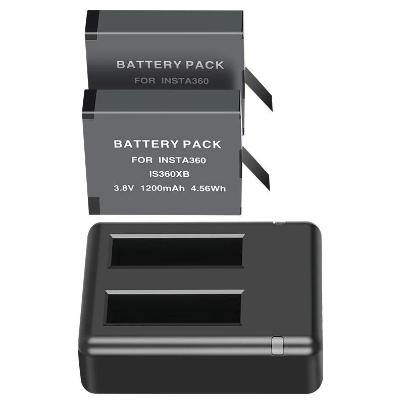 2 battery 1 charger 2 слота/двойной USB зарядное устройство/cargador для Insta 360 X Зарядное устройство Insta 360 Один x литиевая батарея панорамные камеры аксессуары - Цвет: 2 battery 1 charger