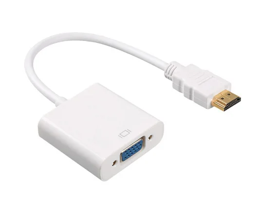 Белый 400 шт. HDMI в VGA адаптер мужской в Famale конвертер для PS4 1080P HDMI-VGA с видео аудио кабель Jack HDMI VGA для ПК ТВ коробка - Цвет: Белый