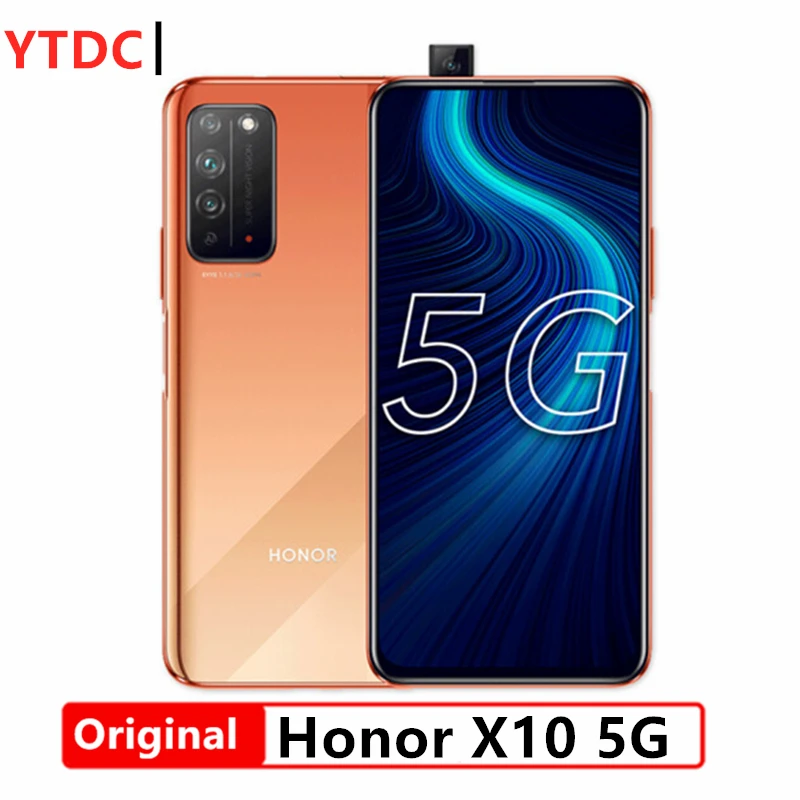 Смартфон Honor x10 5G 6 63 дюйма аккумулятор 4300 мАч чип Kirin 820 90 Гц полный экран тыловая