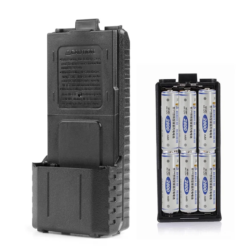 

6xAA Battery Case Shell Box For Two Way Radio Baofeng UV-5R UV-5RE Plus Black
