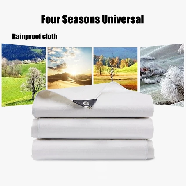 Vastag 0,32 Mm -Es Fehér Pe Pulpaulin Esőálló Kendő Kültéri Kerti Zamatos Növények Pet House Vízálló Ponyvaba Napfényes