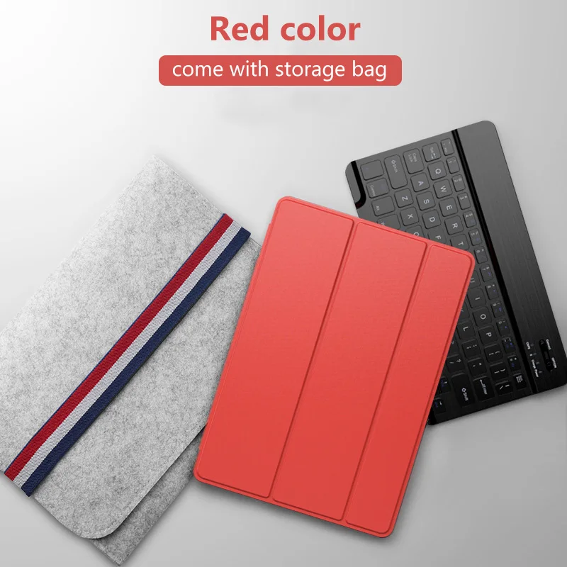 Мини Беспроводной Bluetooth клавиатура чехол для iPad 2/3/4 Air Air2 Pro 9,7 10,5 11 дюймов планшетный чехол для iPad Mini 4 5 - Цвет: Red