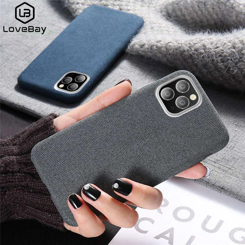 Lovebay однотонный тканевый чехол для телефона iPhone 11 Pro X XS XR Xs Max мягкая задняя крышка
