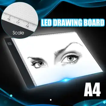 

LEORY Ultra Thin A4 LED Light Pad Artist Light Box Table Tracing Drawing Board Pad Diamond Painting Embroidery Tools Copy Pad