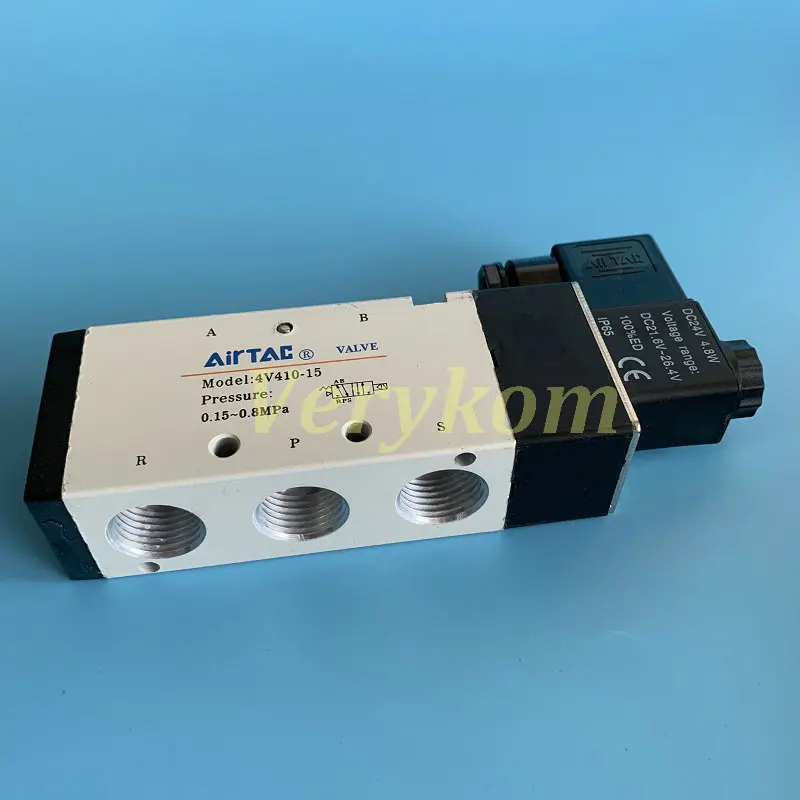 1/2 ''BSP 2 Положение 5 портов воздушный Соленоидный клапан 4V410 15 Пневматический