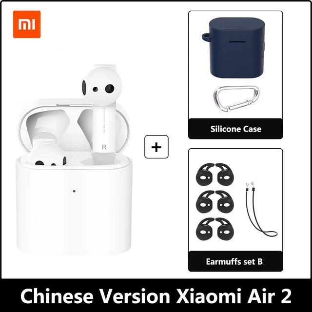 with blue case g Xiaomi Airdots Pro 2 TWS Bluetooth гарнитура интеллектуальное управление наушники LHDC управление двойным микрофоном ENC настоящие беспроводные наушники - Цвет: with blue case g