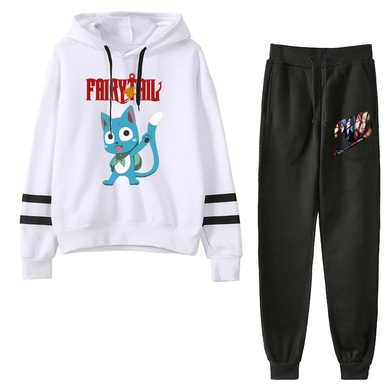 

Fairy Tail Anime Women Tracksuits Autumn Winter Fairy Tail Suit 2 Pieces Sets Female Fairy Tail Anime Hooded Sweatshirt Outfit