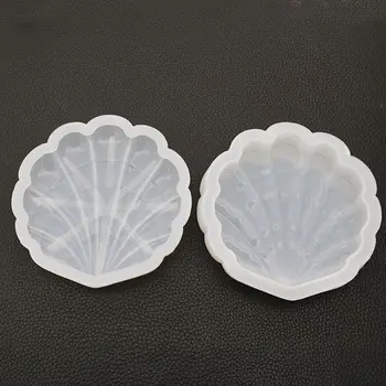 

DIY Crafts Making Crystal Epoxy Mold Shell Shape Table Top Storage Box Desktop Decoration Molud Set Resin Silicone Molds N58F
