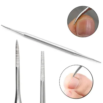

1pcs Double Ended Pedicure Blacks File Satin Edge Ingrown Toe Nail Lifter Onychomycosis Paronychia Podiatry Chiropod Instrument