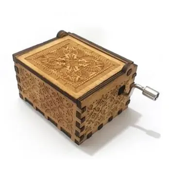 

Music Box Merry Christmas Festival Retro Singing Case Pine Wooden Xmas Gift Home Toys Decor Gadget Collectibles