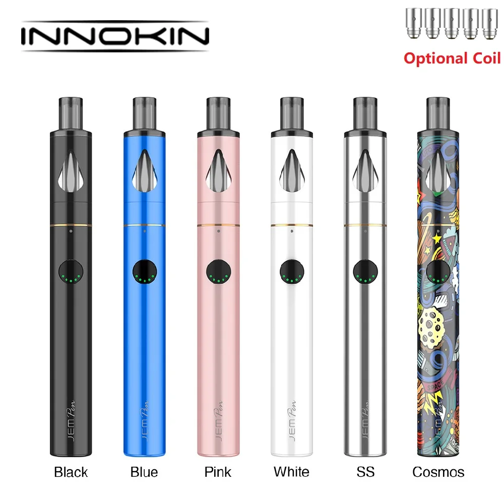 

NEW Original Innokin JEM Vape Kit with 1000mAh Battery & 2ml Tank & 1.6ohm/2.0ohm Coils Head E-cig Kit Vs Endura T22