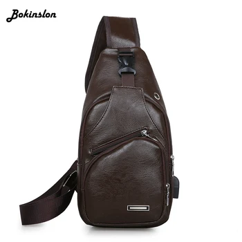 

Bokinslon Men's Fashion Handbag Small Chest Bag Casual Waist Bag Crossbody Outdoor Shoulder Bag Male