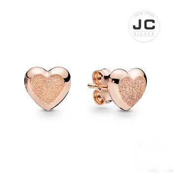 

JC Fashion Charm Original 925 Tibetan silver Engraved Christmas Earrings, Bright Matte Heart Earring Jewelry Gift For Women