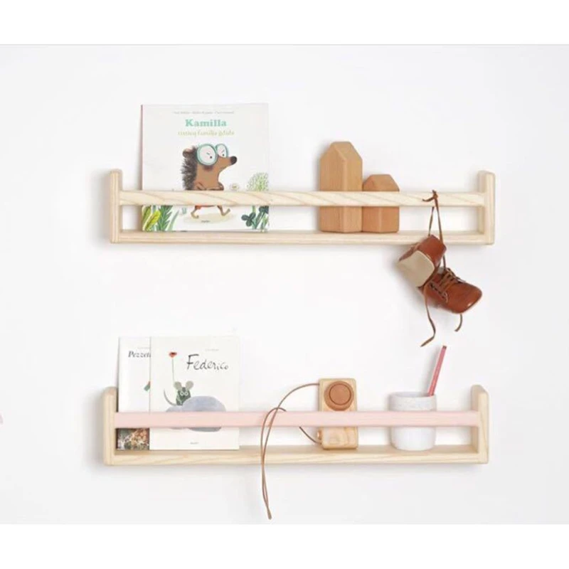 Wall Mounted Storage Shelf Wooden Floating Plant Pot Rack Bookshelf Organizer for Living Room Kitchen Home Office | Мать и ребенок