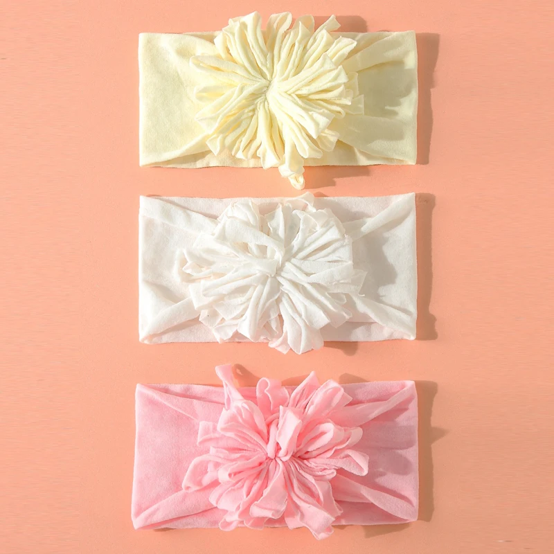 3pcs Baby Headbands Elastic Hair Bows for Baby Girls Hair Accessories Forwer Print Newborn Turban Headbands for Toddler Girls baby accessories girl