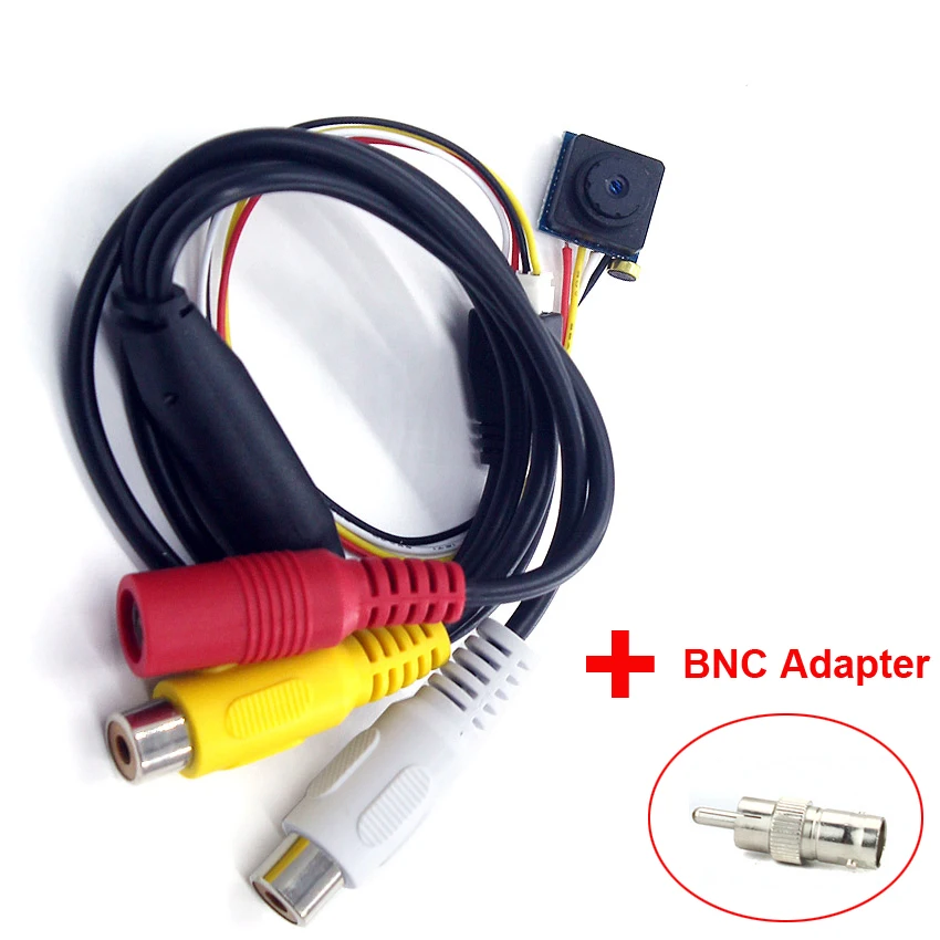 SMTKEY 700TVL аудио микро мини цветная мини-камера видеонаблюдения с бесплатным адаптером BNC