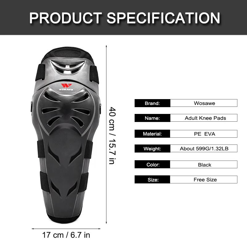 WOSAWE мотоциклетные наколенники для мотокросса защита колена мотогонок Защитная