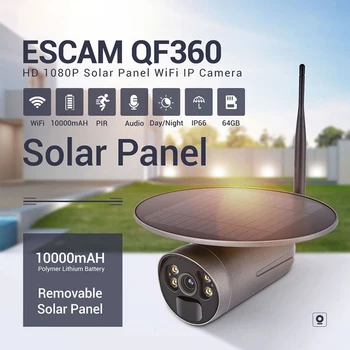 

1080P Cloud Storage WIFI Battery PIR Alarm IP Camera with Solar Panel Full Color Night Vision Two Way o IP66