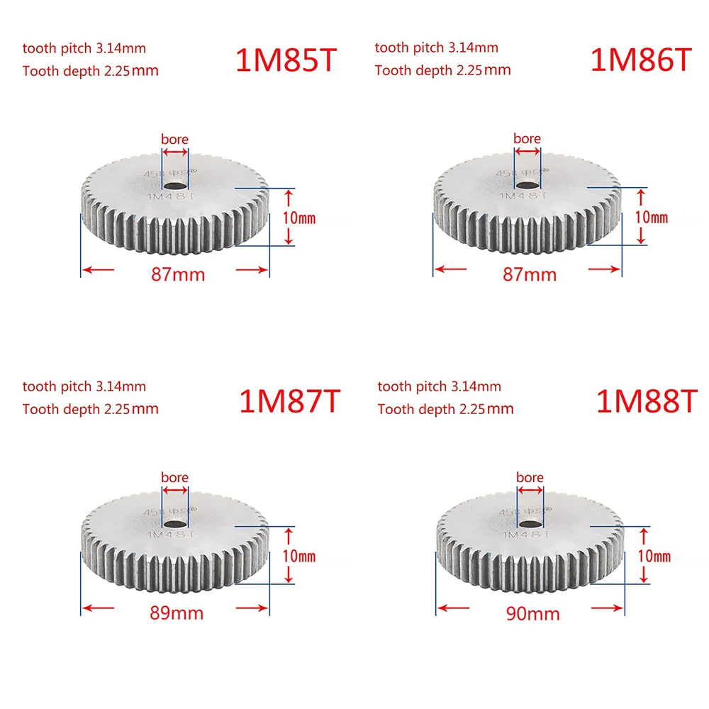 1 шт. 45# сталь Spur gear 1Mod 77 T-96 T Metal Moter gear 77 зуб-96 зубчатая шестерня