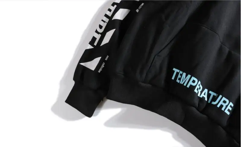 Косая полоска 19ss Off-White OW температурная Мужская Женская Осенняя зимняя Модная хлопковая Повседневная Свободная Толстовка с капюшоном