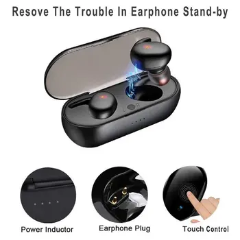 

Y30 Bluetooth Wireless Earphone 5.0 Sport Bluetooth Headset Earbuds Handfree Portable with Charging Box 3D Stereo Sound