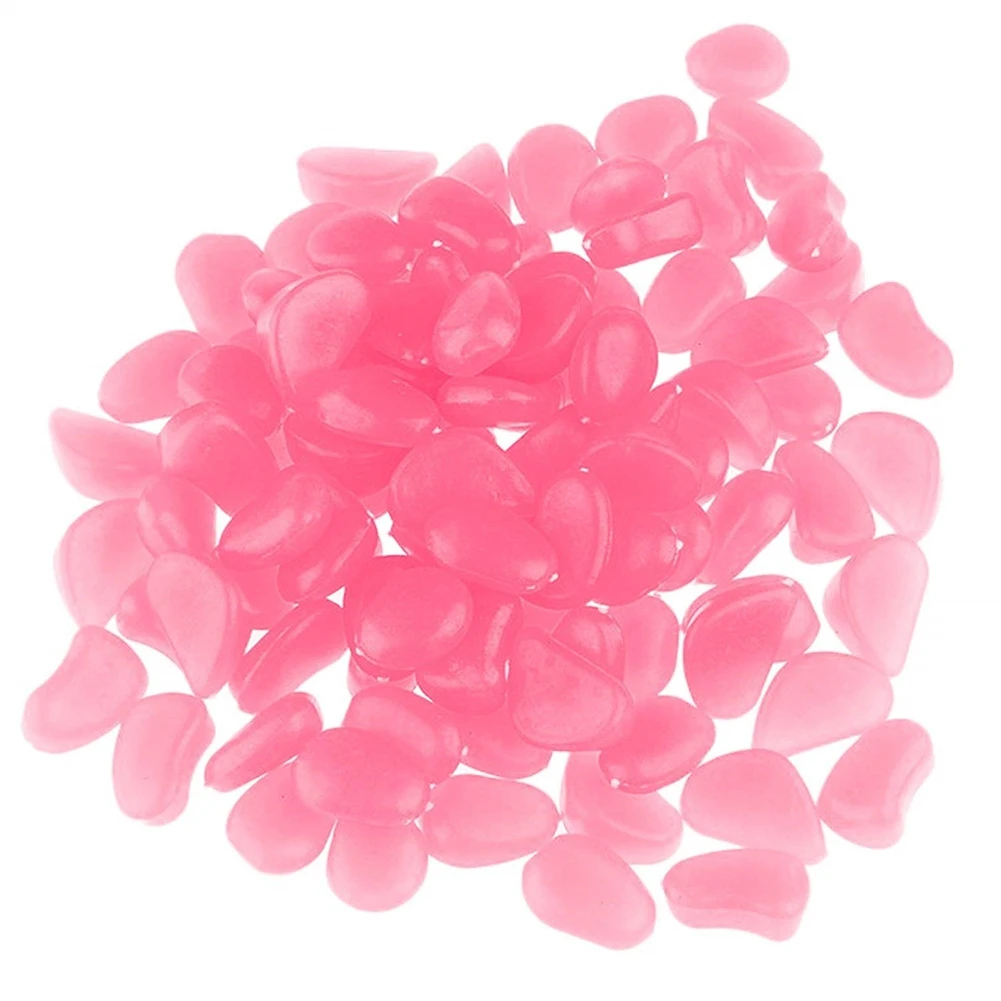 Лаванда 100Pcs Garden Luminous Glowing Stone Glow In The Dark Pebble Garden Path Fish Tank Landscaping Decoration Luminous Stones - Цвет: Лаванда