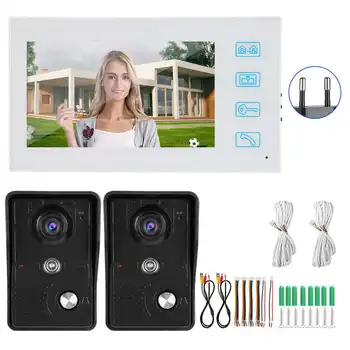 

7in Wired Video Intercom Doorbell 1080P Camera IR Night View Waterproof