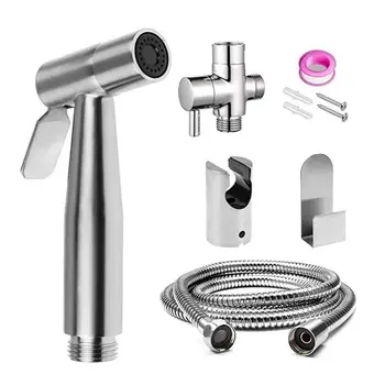 

Handheld Bidet Toilet Sprayer Kit Washroom Baby Cloth Diaper Sprayer with Complete Accessories