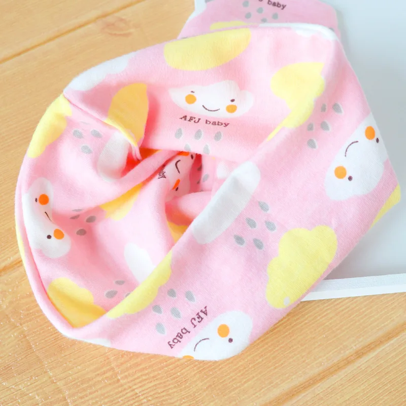 Модный корейский детский хлопковый нагрудник, осенне-зимний теплый шарф для мальчиков и девочек, модный детский шарф с круглым вырезом, с шарфом