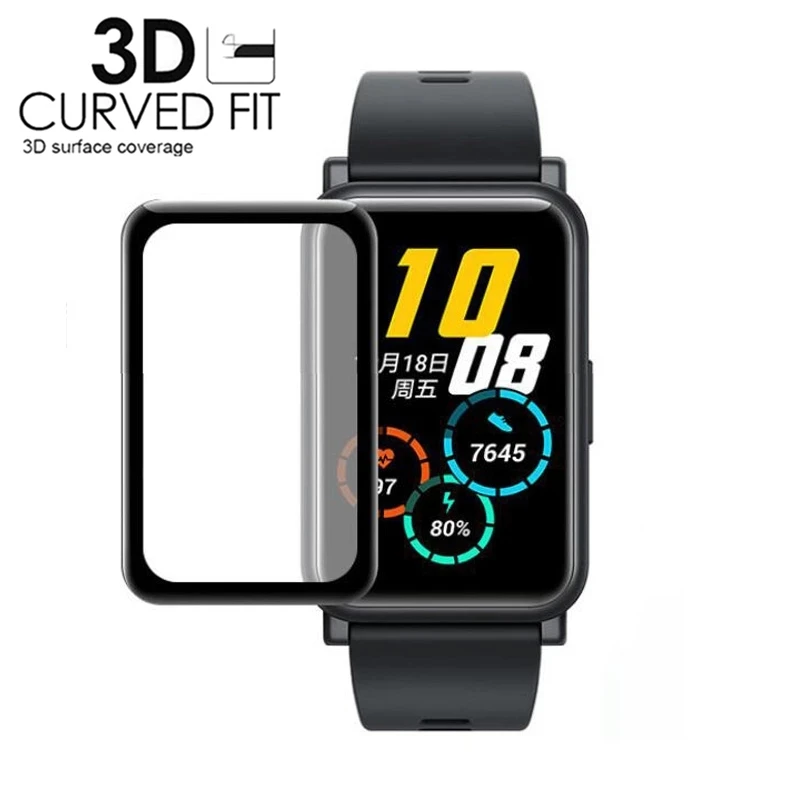 Screen-Protector-Film Huawei Watch Fit/honor HD for ES Full-Coverage Clear Curved-Edge