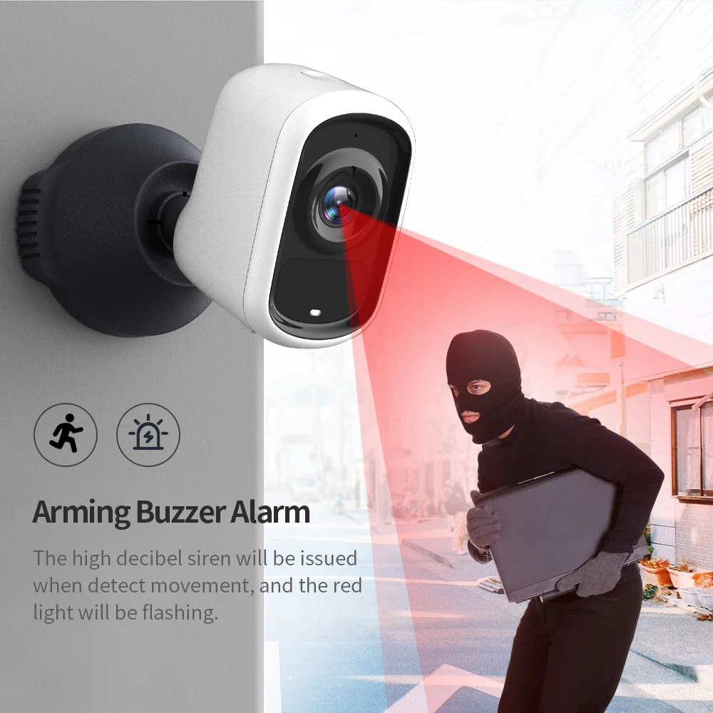 SDETER 2 мегапиксельная аккумуляторная батарея IP камера Wi Fi для улицы беспроводная с