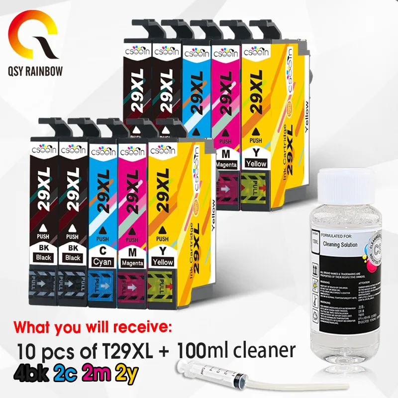 10 шт. t2991xl для Epson 29 XL T29XL T2991 совместимые картриджи XP 235 332 245 247 335 342 345 432 435