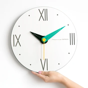

Nordic Silent Wall Clock Simple Creative Living Room Wall Watch Modern Design Reloj De Pared Moderno Kitchen Home Decor MM60WC