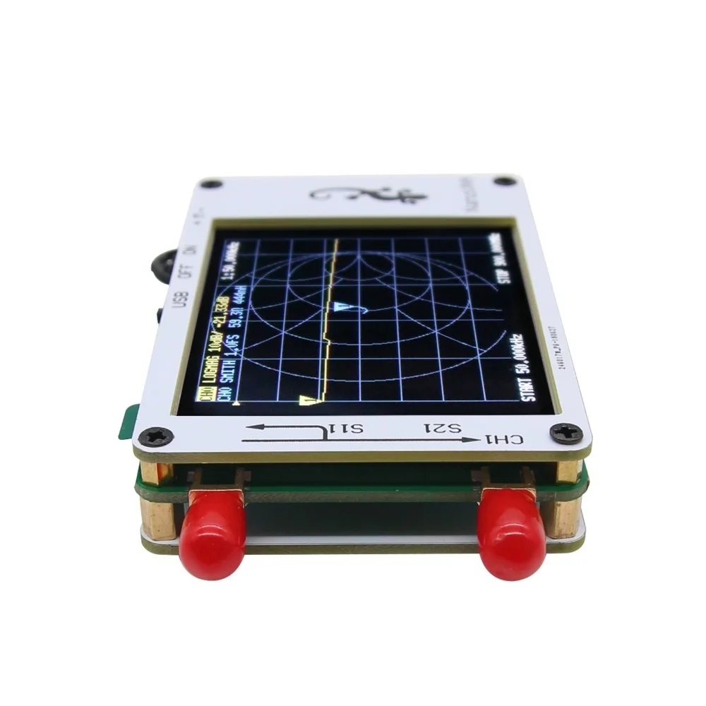 NanoVNA Векторный анализатор цепей антенный анализатор 50 K-900 MHz цифровой ЖК-дисплей ВЧ ОВЧ UHF стоящий развевая измеряя usb-мощность